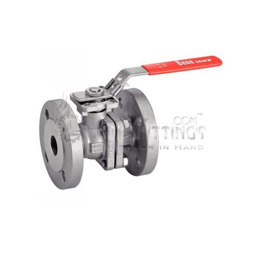 2 Pieces Ball Valve With Flanges - Full Bore