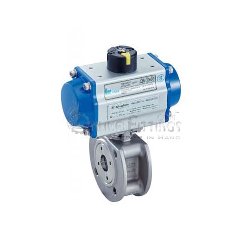 Wafer Ball Valve With Pneumatic Actuator (Single Or Double Acting)