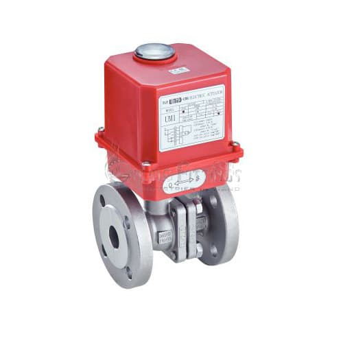2 Pieces Ball Valve With Electrical Servomotor 230V - Flanged Ends