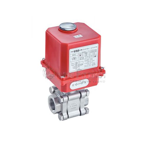 3 Pieces Ball Valve With Electrical Servomotor 230 V - Female / Female