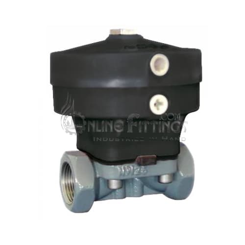 Diaphragm Valve Pneumatically Operated With Threaded Socckets