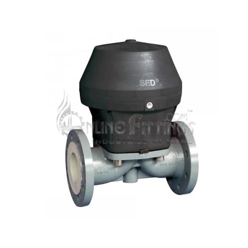 Pneumatic Diaphragm Valve With Flanges