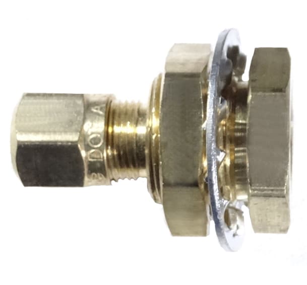Bulkhead Air Brake Coupling Brass With Nylon Truck Airbrake Conn.